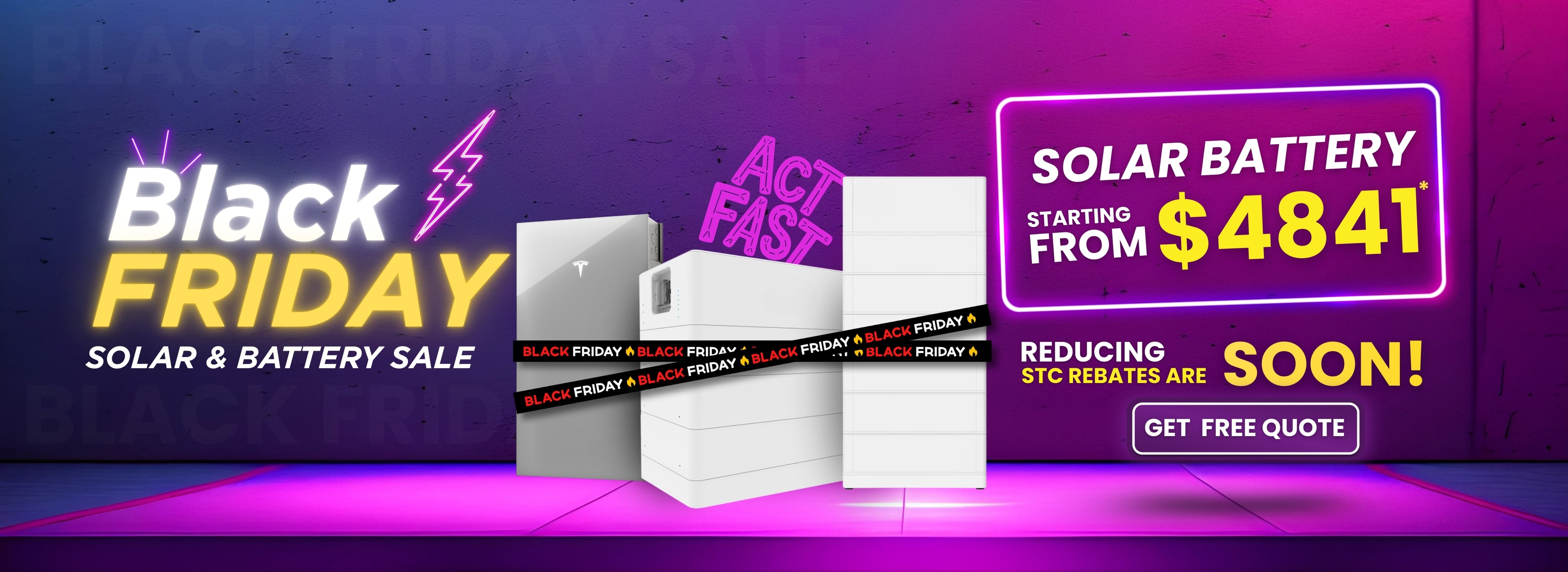 Solar panels banner image — click for a free quote